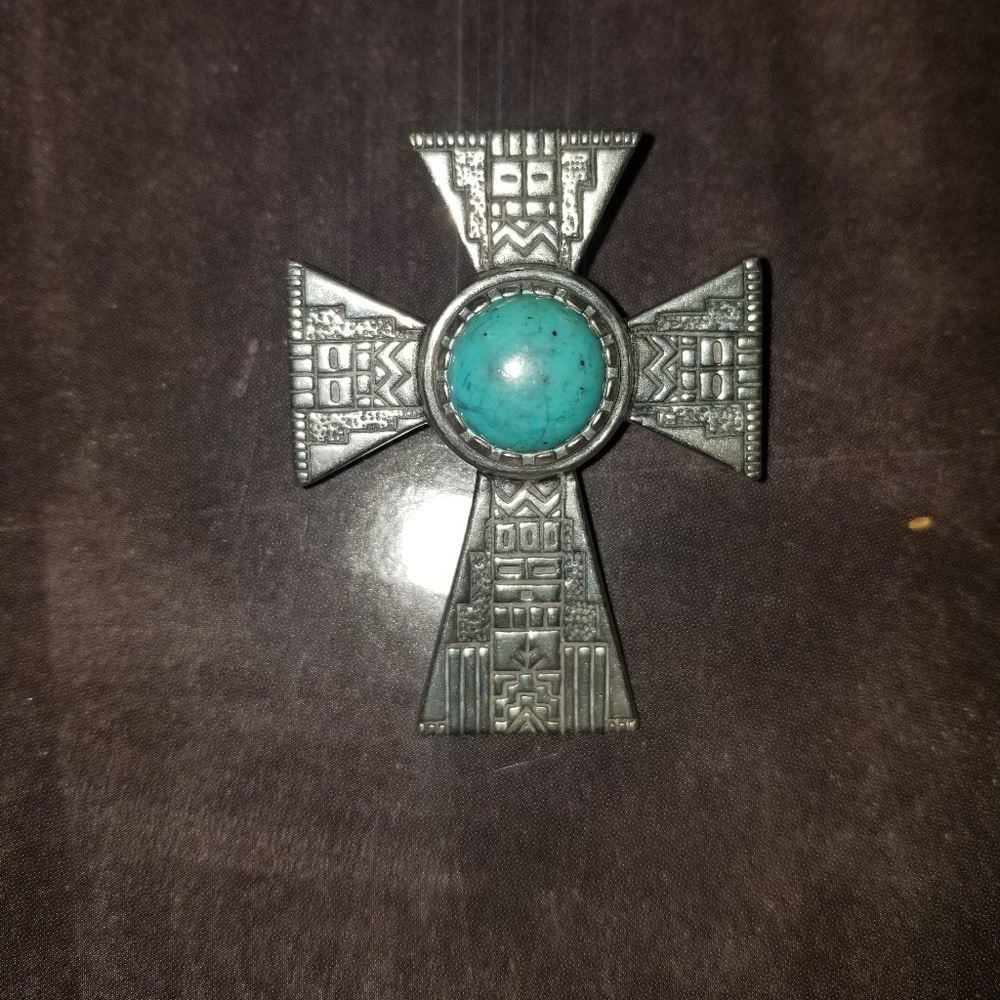 Carolyn Pollack Cross Turquoise Sterling Silver